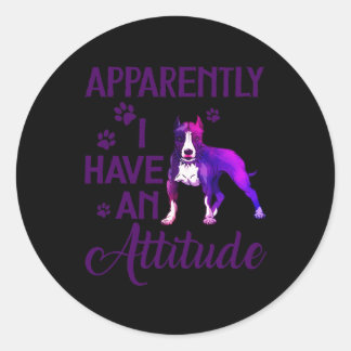Sticker Rond Apparemment, j'ai une attitude