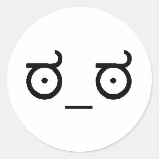 Sticker Rond Apparence De Désapprobation