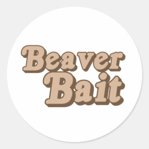 Sticker Rond Appât de castor
