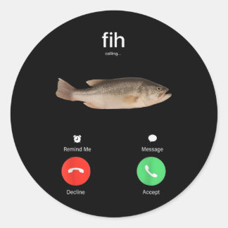 Sticker Rond Appel Fih Me Rappeler Message Refuser Accepter Tél