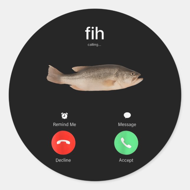 Sticker Rond Appel Fih Me Rappeler Message Refuser Accepter Tél (Devant)