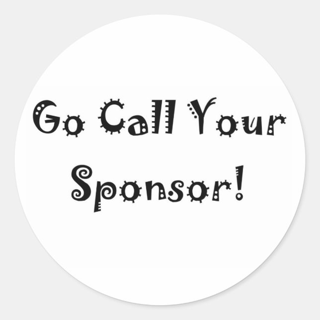 Sticker Rond appeler votre parrain (Devant)