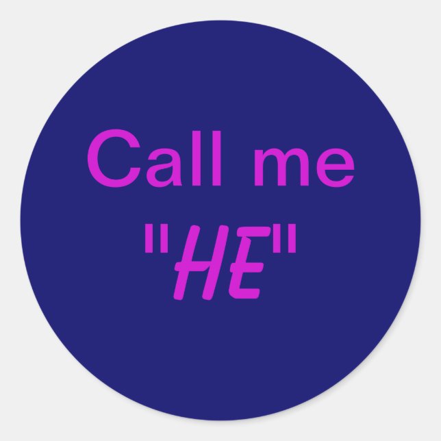 Sticker Rond Appelle-moi Il (Devant)
