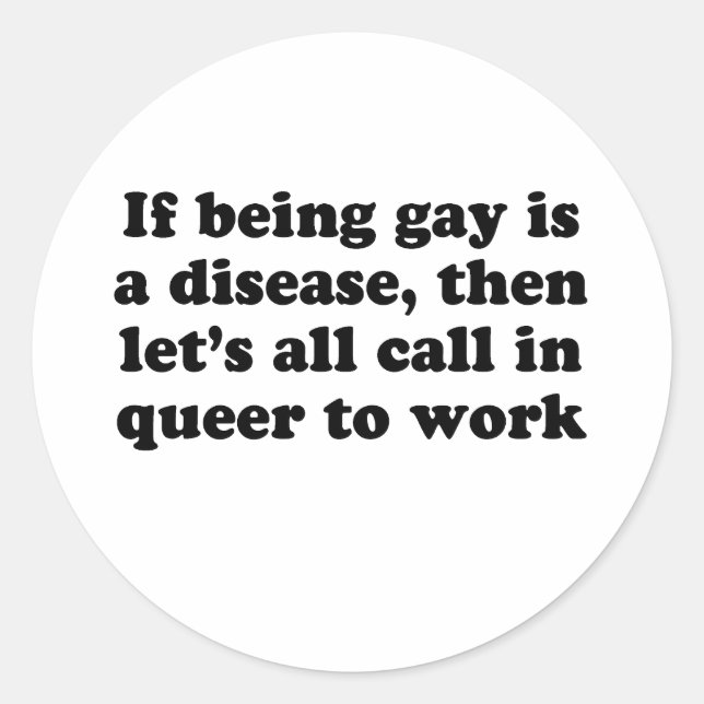 Sticker Rond Appelons queer au travail (Devant)