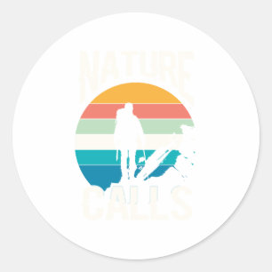 Sticker Rond Appels de la nature - Embrassez le grand air