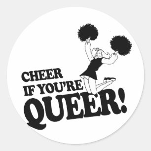 STICKER ROND APPLAUDIS SI TU ES QUEER