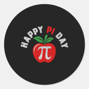 Sticker Rond Apple Pi Day 3.14 Math Enseignant Geek étudiant Ne