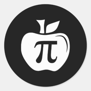 Sticker Rond Apple Pi (tarte) Pi Day Math Noël