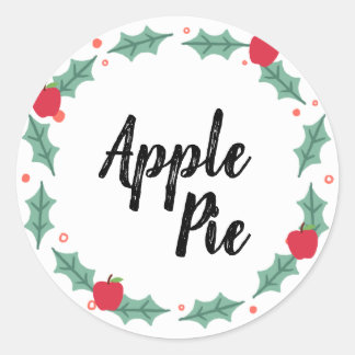 Sticker Rond Apple Pie Food Labels