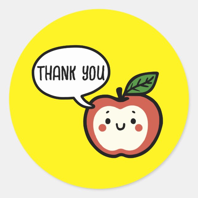 Sticker Rond Apple Talk (Devant)