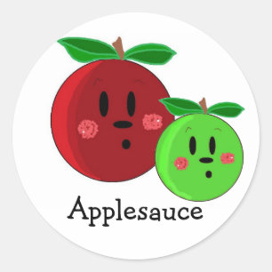 Sticker Rond Applesaudisse Apple Design