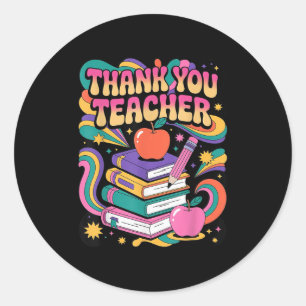 Sticker Rond Appr Merci Apple Enseignants Motivationnel Appr