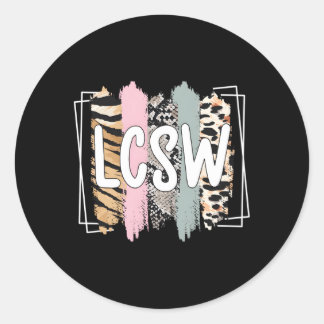Sticker Rond Appréciation de Lcsw Travailleur social clinique