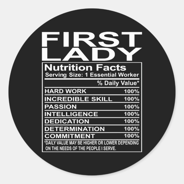 Sticker Rond Appréciation de l'Église de la Première Dame (Devant)