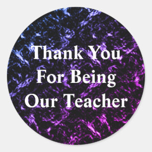 Sticker Rond Appréciation de l'enseignant Abstraite salle de cl