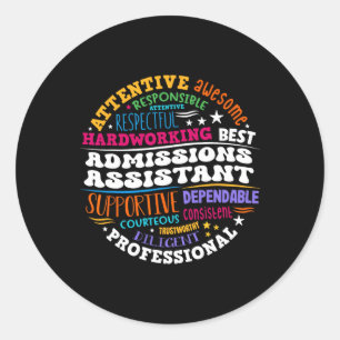 Sticker Rond Appréciation de l'équipe des admissions instantané
