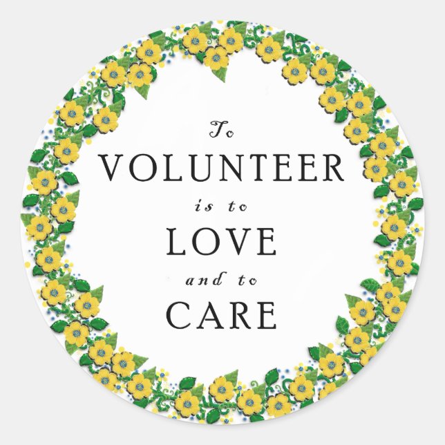 Sticker Rond Appréciation des bénévoles (Devant)