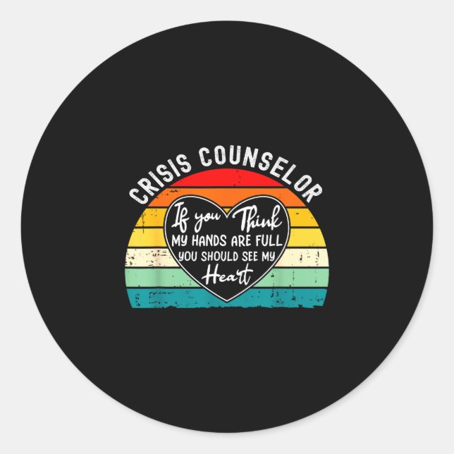 Sticker Rond Appréciation des conseillers de crise - devrait vo (Devant)
