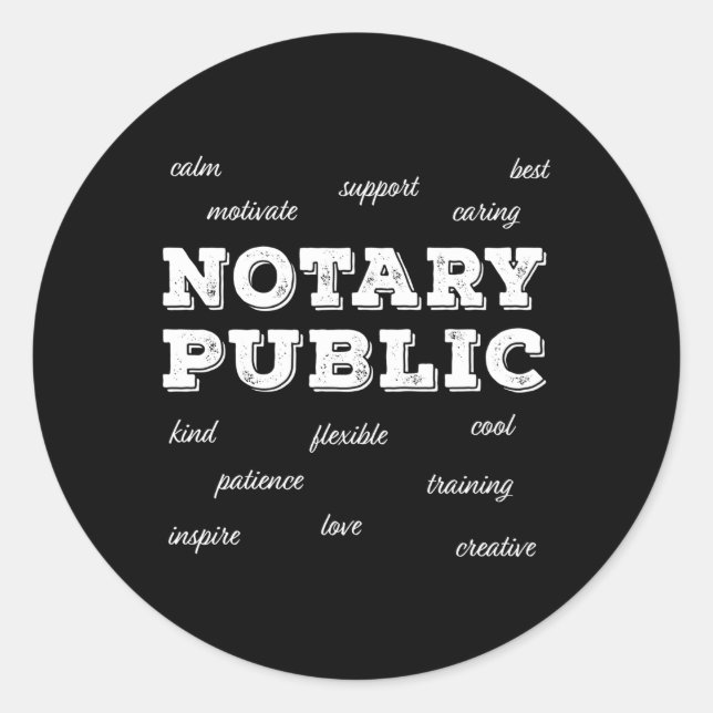 Sticker Rond Appréciation du public notaire (Devant)