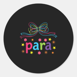 Sticker Rond Appréciation paraprofessionnelle des femmes Coquet