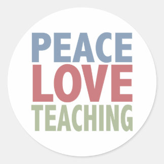 Sticker Rond Apprentissage de l'amour de la paix