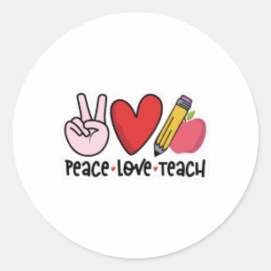 Sticker Rond Apprentissage de l'amour pour la paix