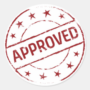 Sticker Rond Approuvé
