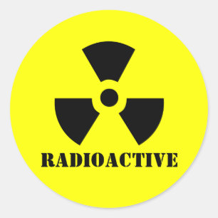Sticker Rond Appui verticaux RADIOACTIFS de Halloween