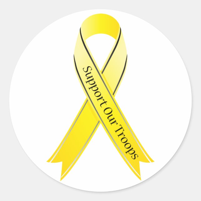 Sticker Rond Appuyer nos troupes (Devant)