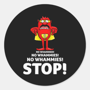 Sticker Rond Appuyez Sur Votre Chance Pas De Whammies Arrêter