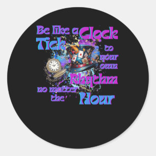 Sticker Rond Appuyez Sur Votre Propre Conception D'Horloge De R