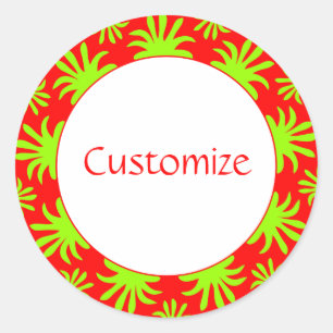 Sticker Rond Après-midi du Modèle des Triffids - Rouge