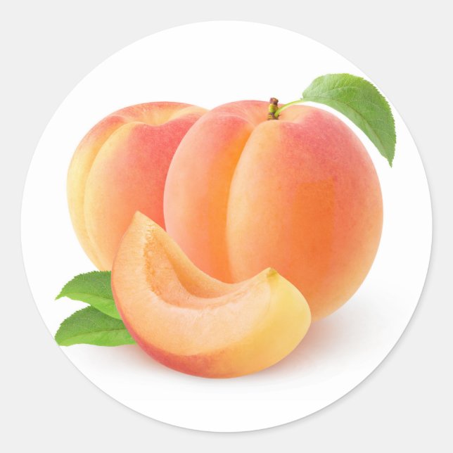 Sticker Rond Apricots frais (Devant)