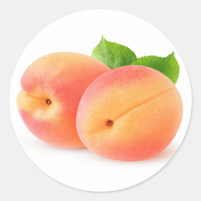 Sticker Rond Apricots frais (Devant)