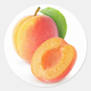 Sticker Rond Apricots frais