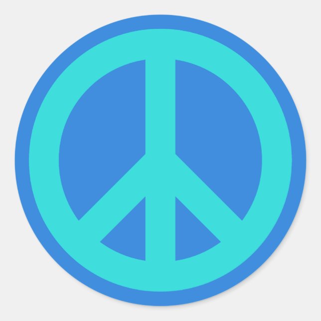 Sticker Rond Aqua Blue (Devant)