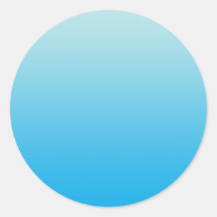 Sticker Rond Aqua Blue Ombre