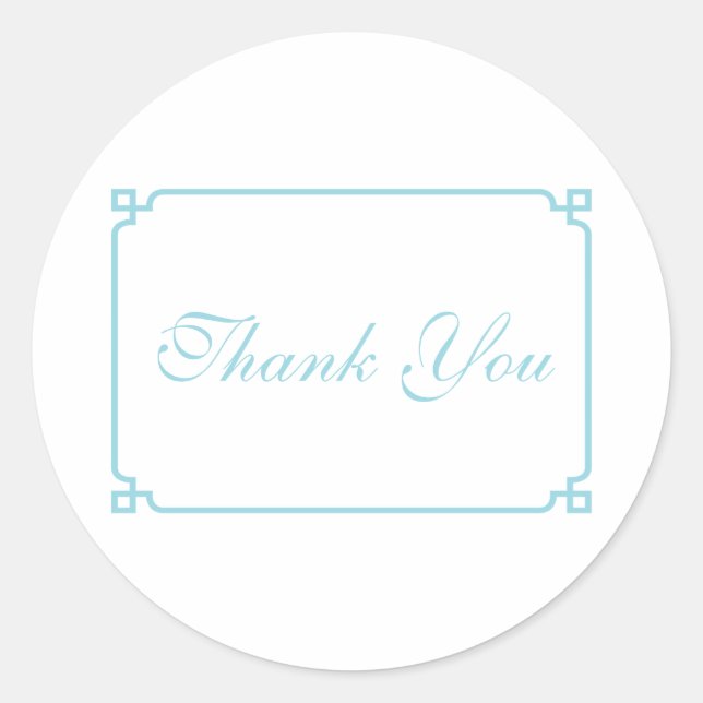Sticker Rond Aqua Paradise Deco Chic Mariage Merci (Devant)