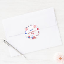 Aquarelle 4 juillet fête de l'indépendance