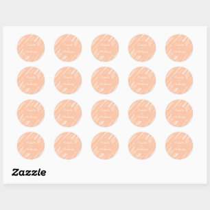Sticker Rond Aquarelle Abstraite de Pêche Fuzz Minimaliste mode