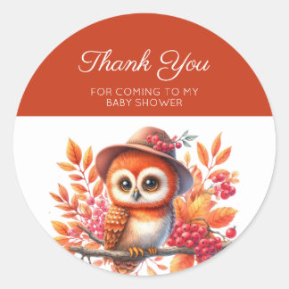Sticker Rond Aquarelle adorable Chou de bébé Merci