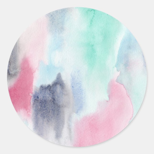 Sticker Rond Aquarelle apaisante (Devant)