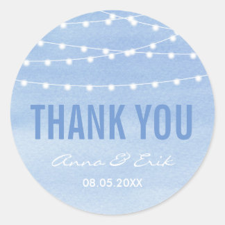 Sticker Rond Aquarelle bleu glauque Feux de Merci