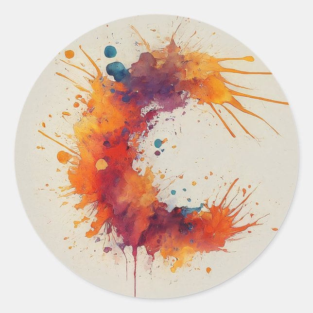 Sticker Rond Aquarelle C (Devant)