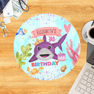 Sticker Rond Aquarelle coupe Birthday Sharthday Party