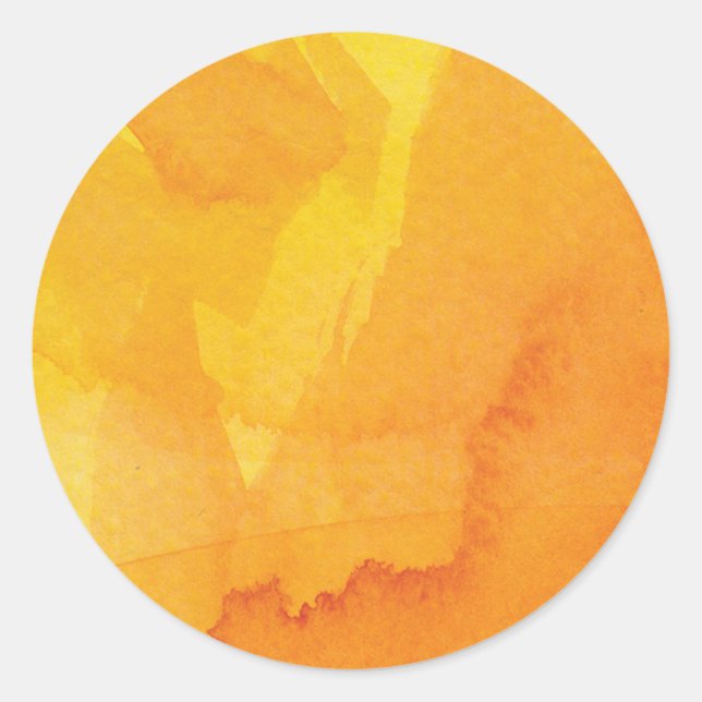 Sticker Rond Aquarelle d'automne dorée (Devant)