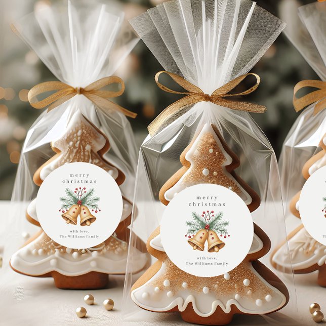 Sticker Rond Aquarelle de Noël (Créateur téléchargé)