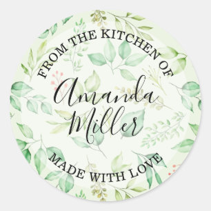 Sticker Rond Aquarelle de verdure DE LA CUISINE
