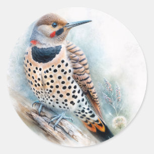 Sticker Rond Aquarelle de Yellowhammer