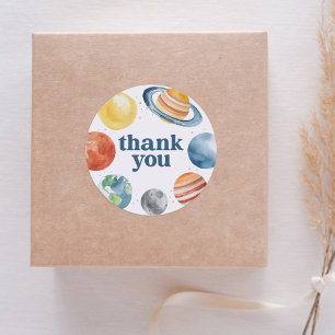 Sticker Rond Aquarelle Espace extra-atmosphérique